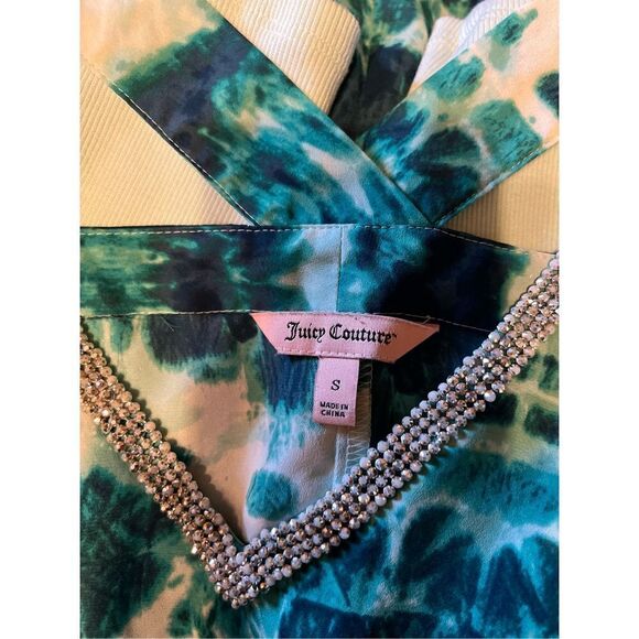 Juicy Couture Tye Dye Cold Shoulder Blouse size Small - Picture 3 of 4